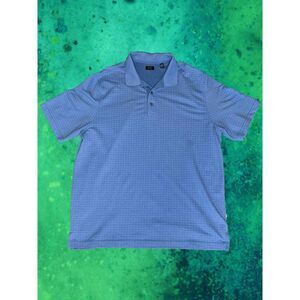 Men's Polo Shirt Sz 2XLT by Arrow / Check Pattern Blue XXLT